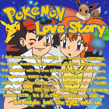 Digital Arts με τίτλο "Pokémon Love Story" από Redladder13, Αυθεντικά έργα τέχνης, Ψηφιακή ζωγραφική