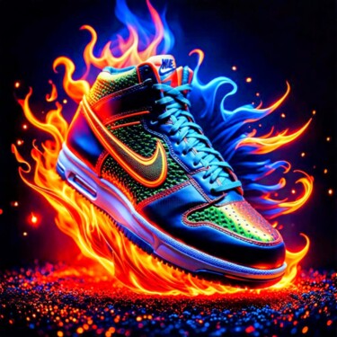 Digitale Kunst mit dem Titel "Nike Infernos" von Redladder13, Original-Kunstwerk, KI-generiertes Bild