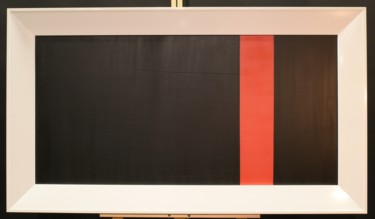 Painting titled "RED LINE OF LIFE1" by Edd Naz, Original Artwork