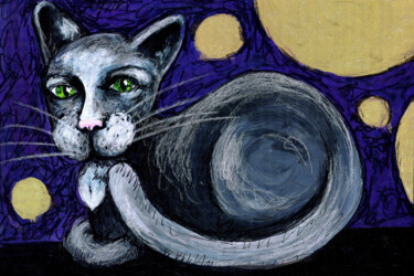 Tekening getiteld "Chat Noir" door Karine Garelli (Reds Robin), Origineel Kunstwerk, Anders