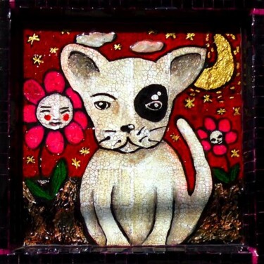 제목이 "Petit Chien"인 미술작품 Karine Garelli (Reds Robin)로, 원작, 기름
