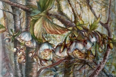 Pintura titulada ""Spring Blossom Tre…" por Reda Pinchera, Obra de arte original, Acuarela