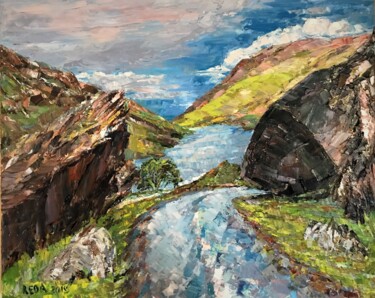Painting titled ""Gap of Dunloe"" by Reda Pinchera, Original Artwork, Oil