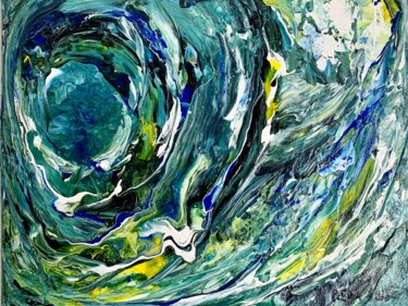 Acrylic abstract “Spontaneous dream” Painting titled "Acrylic abstract “S…" by Reda Pinchera, Original Art, Acrylic Mounted on Cardboard