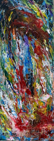 Painting titled "Acrylic abstract pa…" by Reda Pinchera, Original Artwork, Acrylic