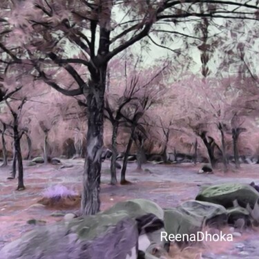 Картина под названием "Nature-11" - Reena Dhoka, Подлинное произведение искусства, Цифровая живопись