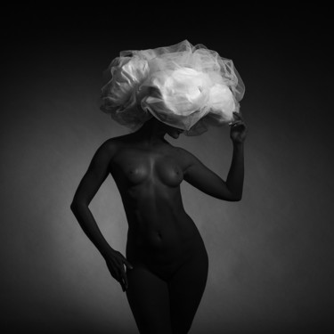 Fotografie getiteld "BLACK MODEL AND BIG…" door Refat Mamutov, Origineel Kunstwerk, Digitale fotografie