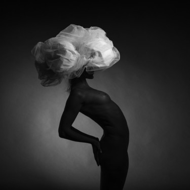 Fotografie getiteld "BLACK MODEL AND BIG…" door Refat Mamutov, Origineel Kunstwerk, Digitale fotografie