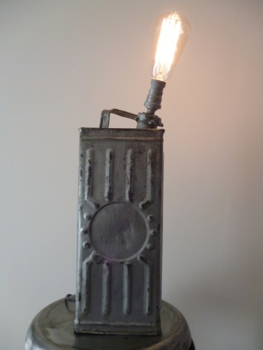 Design intitulée "LAMPE DESIGN - BIDO…" par Leferailleur02, Œuvre d'art originale, Luminaire