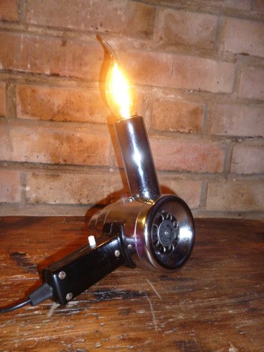 Design intitulée "LAMPE " WINDIX - MA…" par Leferailleur02, Œuvre d'art originale, Luminaire