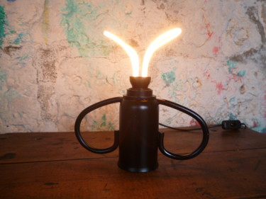 Design intitulée "LAMPE INDUSTRIELLE…" par Leferailleur02, Œuvre d'art originale, Luminaire