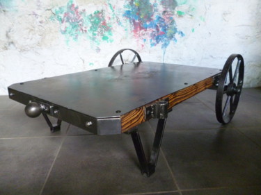 Design mit dem Titel "Table basse - Chari…" von Leferailleur02, Original-Kunstwerk, Möbel