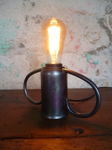 Design mit dem Titel "Lampe - Bouchon bon…" von Leferailleur02, Original-Kunstwerk, Leuchte