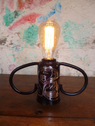 Design mit dem Titel "LAMPE " POMPIER "" von Leferailleur02, Original-Kunstwerk, Leuchte