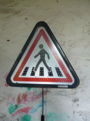 PANNEAU LUMINEUX CLIGNOTEUR Design intitulée "PANNEAU LUMINEUX CL…" par Leferailleur02, Œuvre d'art originale, Luminaire