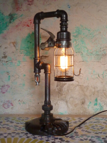 Design mit dem Titel "LAMPE - LA BALADEUS…" von Leferailleur02, Original-Kunstwerk, Leuchte