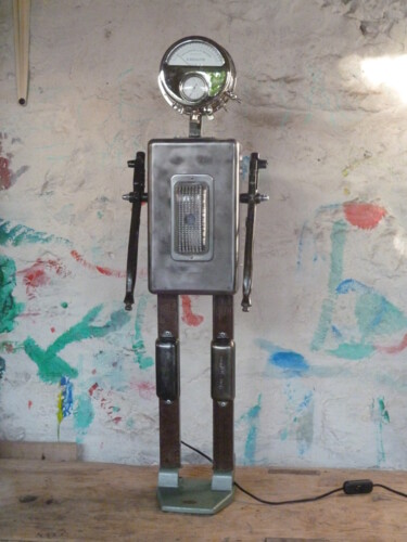 Γλυπτική με τίτλο "ROBOT - OSCILLO -" από Leferailleur02, Αυθεντικά έργα τέχνης, Μέταλλα