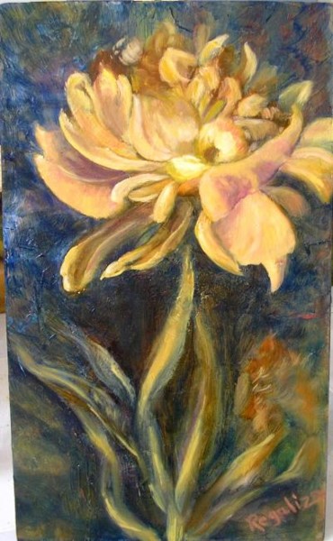 Pintura titulada "Flor preciosa" por Regaliza, Obra de arte original, Oleo