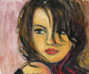 Pintura titulada "Chica morena" por Regaliza, Obra de arte original