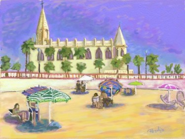 Картина под названием "Playa de Chipiona" - Regaliza, Подлинное произведение искусства, Масло