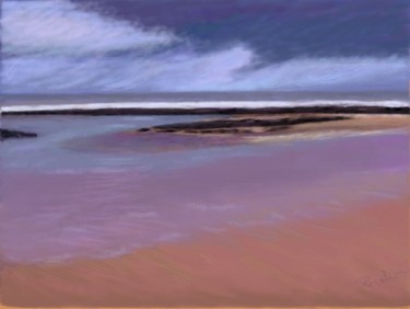 Pintura titulada "Playa de Costa Ball…" por Regaliza, Obra de arte original, Oleo