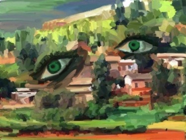 Peinture intitulée "Tu me miras, yo te…" par Regaliza, Œuvre d'art originale, Huile