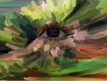 Pintura titulada "El paisaje me mira" por Regaliza, Obra de arte original, Oleo