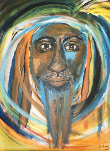 Картина под названием "Wisdom" - Regina Dem, Подлинное произведение искусства, Акрил