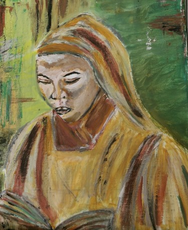 Painting titled "Humility" by Regina Dem, Original Artwork, Acrylic