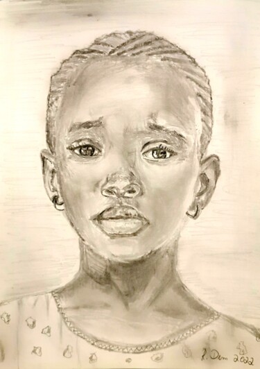 Drawing titled "Innocense" by Regina Dem, Original Artwork, Pencil