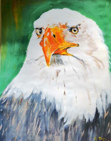 Painting titled "Eagle" by Regina Dem, Original Artwork, Acrylic