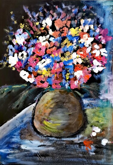 Painting titled "Dreaming of Springt…" by Regina Dem, Original Artwork, Acrylic