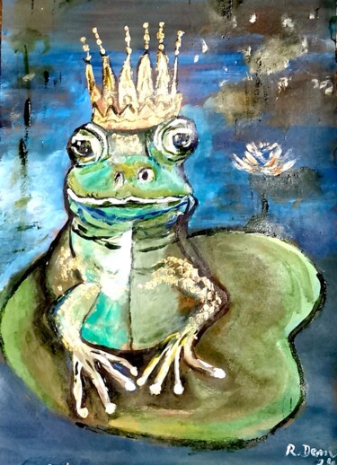 Pintura intitulada "Der Prinz" por Regina Dem, Obras de arte originais, Acrílico