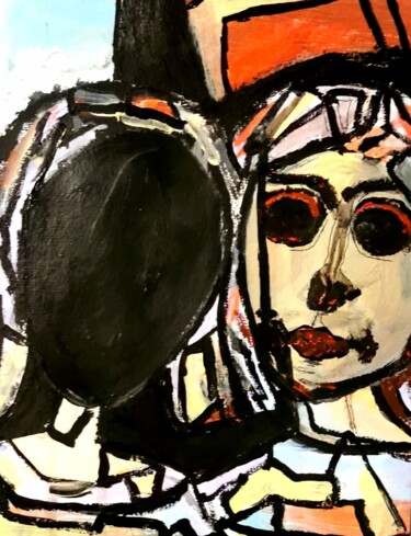 Картина под названием "Paint it black" - Regina Dem, Подлинное произведение искусства, Акрил