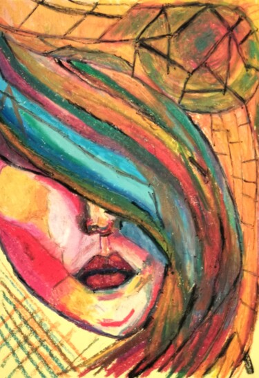 Pittura intitolato "Undercover" da Regina Dem, Opera d'arte originale, Pastello