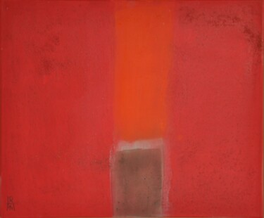 Painting titled "Rot / red" by Regina Hermann, Original Artwork, Acrylic Mounted on artwork_cat.