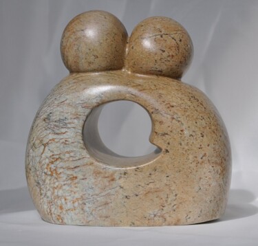 Sculpture titled "Paar / Couple" by Regina Hermann, Original Artwork, Stone