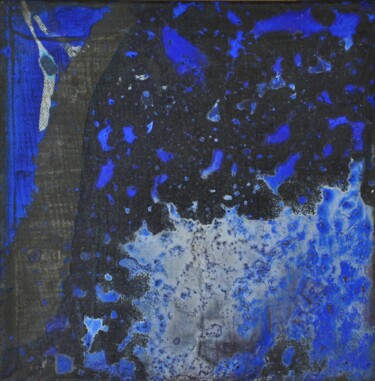 Painting titled "Blau" by Regina Hermann, Original Artwork, Acrylic