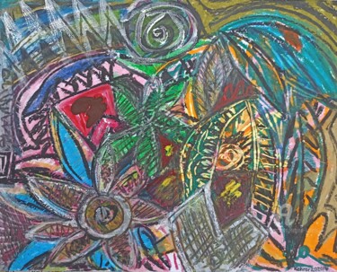 Картина под названием "In the jungle" - Regina Kehrer, Подлинное произведение искусства, Пастель
