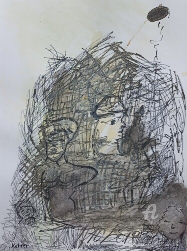 Dibujo titulada "Who I am" por Regina Kehrer, Obra de arte original, Carbón