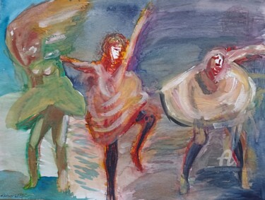 Pittura intitolato "Tanz" da Regina Kehrer, Opera d'arte originale, Acquarello