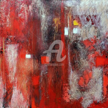 Peinture intitulée "brouillard rouge" par Régina Klin, Œuvre d'art originale, Acrylique