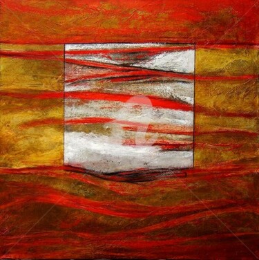 Peinture intitulée "Vague rouge" par Régina Klin, Œuvre d'art originale, Huile