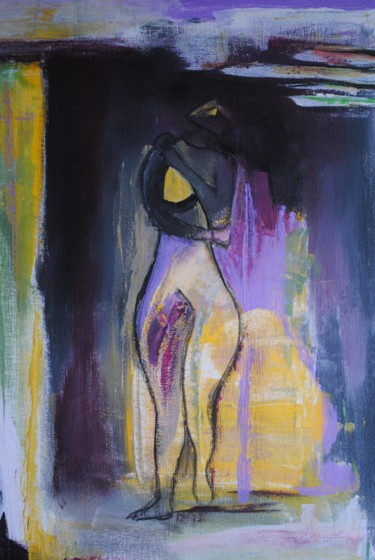 Malerei mit dem Titel "Scham" von Regina Lieder- Schönn, Original-Kunstwerk, Acryl