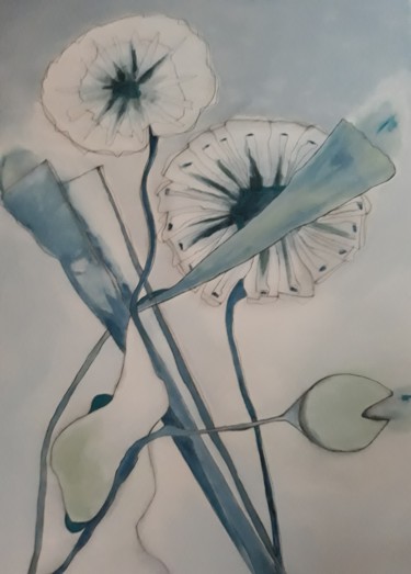 Malerei mit dem Titel "Blütentraum" von Regina Lieder- Schönn, Original-Kunstwerk, Acryl