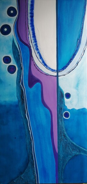 Malerei mit dem Titel "Unter Wasser" von Regina Lieder- Schönn, Original-Kunstwerk, Acryl