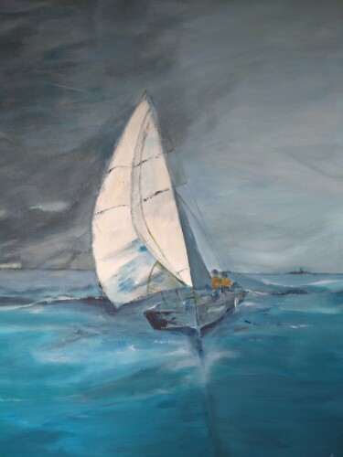 Malerei mit dem Titel "Auf dem Wasser" von Regina Lieder- Schönn, Original-Kunstwerk, Acryl