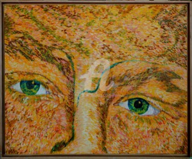 Pintura intitulada "Olhar inocente" por Regina Affonso, Obras de arte originais