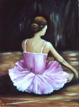 Painting titled "BAILARINA" by Regina Schwingel, Original Artwork