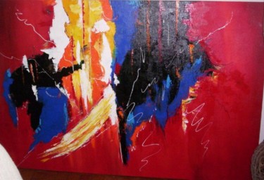 Peinture intitulée "ABSTRATO RED V" par Regina Schwingel, Œuvre d'art originale